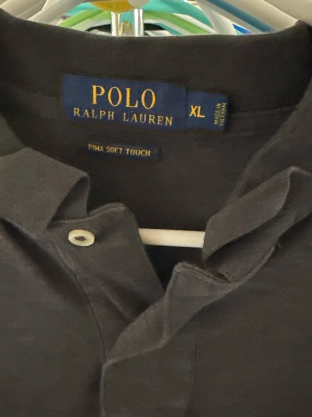 Ralph Lauren Black Short-Sleeve Polo Shirt with Pony Logo
